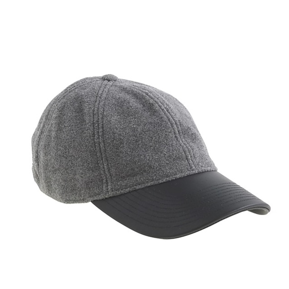 J CREW - Leather Brim Baseball Cap